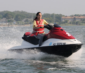  woman on a jet ski